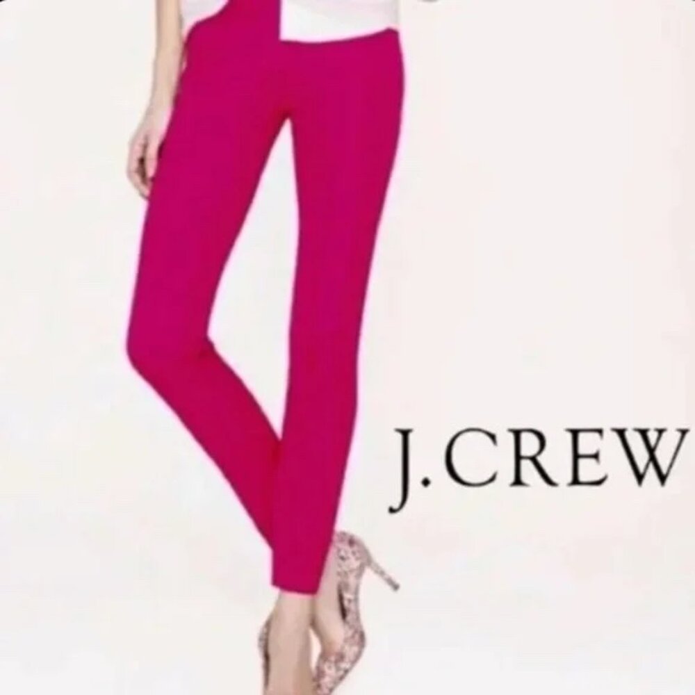 J. Crew Minnie Cropped Ankle Pants Fushia/Berry Pink
